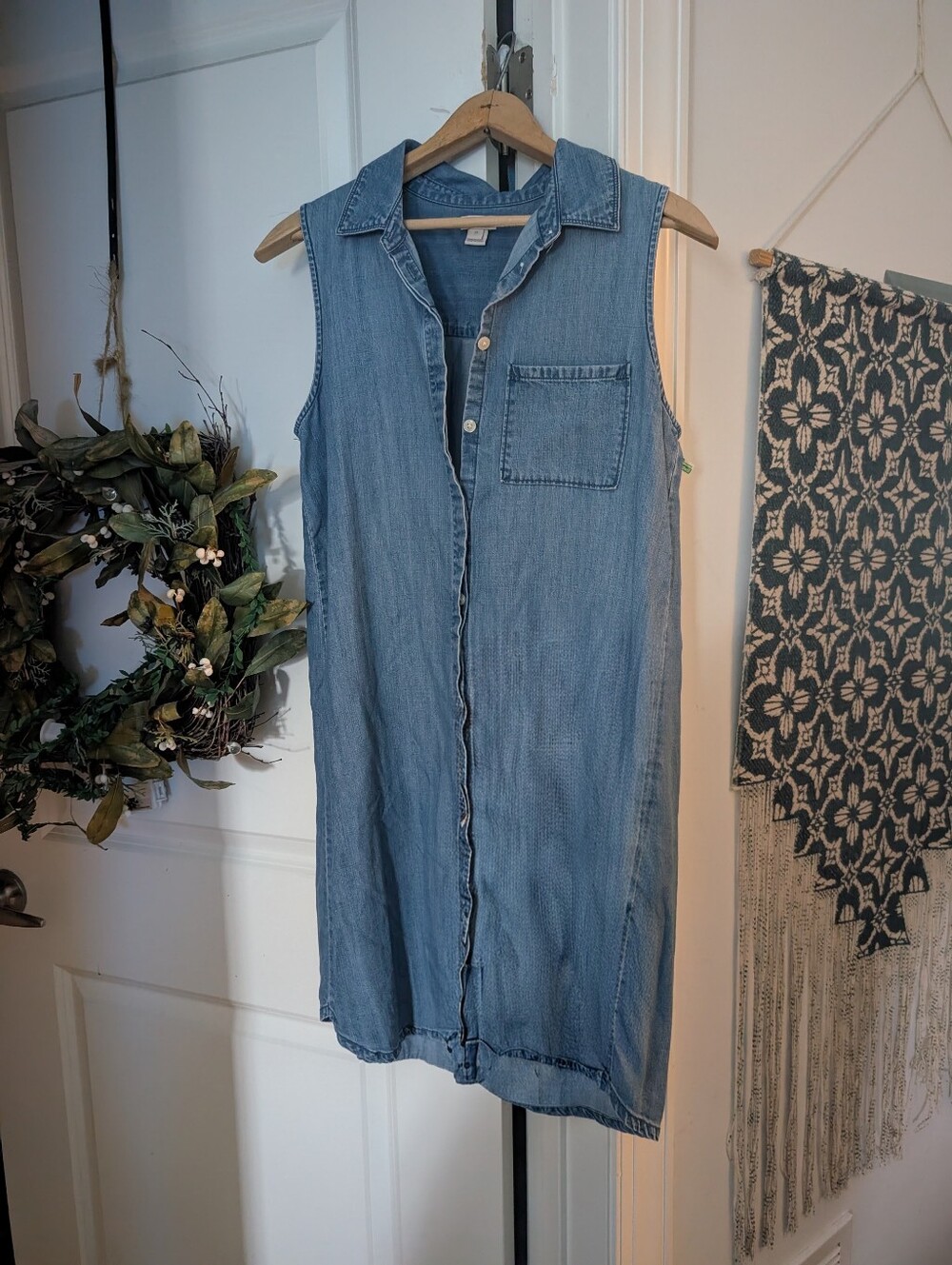 Chic Trendy Soft Chambray J Crew Button Down Dress xs